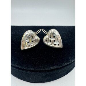 Brighton "LOVE CAGE" Earrings With Faceted Diagonally Set Emerald Cut Crystals